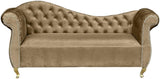Myfitin Double Arm Chaise Lounge Sofa Vintage Chesterfield Soft Velvet Button - Myfitin Furniture