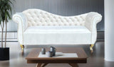Myfitin Double Arm Chaise Lounge Sofa Vintage Chesterfield Soft Velvet Button - Myfitin Furniture