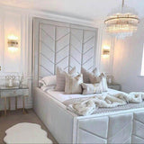 Myfitin Elegant Stripe Bed (Bespoke) - Myfitin Furniture