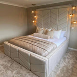 Myfitin Elegant Stripe Bed (Bespoke) - Myfitin Furniture