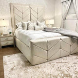Myfitin Elegant Stripe Bed (Bespoke) - Myfitin Furniture