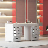 Myfitin Eva Vanity Desk - 13 Storage Drawers - Myfitin Furniture