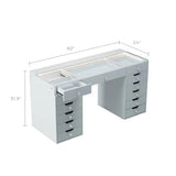 Myfitin Eva Vanity Desk - 13 Storage Drawers - Myfitin Furniture