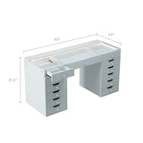 Myfitin Eva Vanity Desk - 13 Storage Drawers - Myfitin Furniture