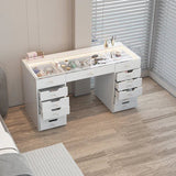Myfitin Eva Vanity Desk - 13 Storage Drawers - Myfitin Furniture
