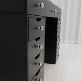 Myfitin Eva Vanity Desk - 13 Storage Drawers -Black - Myfitin Furniture