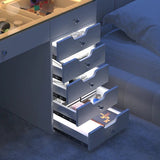 Myfitin Eva Vanity Desk - 13 Storage Drawers with Full Light - Myfitin Furniture