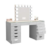 Myfitin Eva Vanity Desk - 13 Storage Drawers with Full Light - Myfitin Furniture