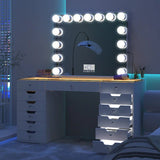 Myfitin Eva Vanity Desk - 13 Storage Drawers with Full Light - Myfitin Furniture