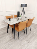Myfitin Flora Leather Dining Chair (Bespoke) - Myfitin Furniture