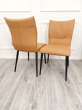 Myfitin Flora Leather Dining Chair (Bespoke) - Myfitin Furniture