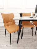 Myfitin Flora Leather Dining Chair (Bespoke) - Myfitin Furniture