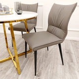 Myfitin Flora Leather Dining Chair (Bespoke) - Myfitin Furniture