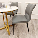 Myfitin Flora Leather Dining Chair (Bespoke) - Myfitin Furniture