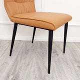 Myfitin Flora Leather Dining Chair (Bespoke) - Myfitin Furniture