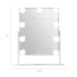 Myfitin Hollywood Glow Mirror with Wireless Charging M - 9 Dimmable LED Bulbs - Myfitin Furniture