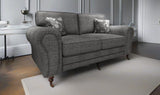 Myfitin Newton Full Back Fabric Double 3+2 Seater Set Sofa in Grey - Myfitin Furniture