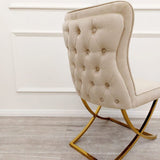 Myfitin Sandhurst X Leg Dining Chair (Bespoke) - Myfitin Furniture