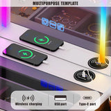 Myfitin Vanity set with white light+RGB LED light strip mirror - Myfitin Furniture