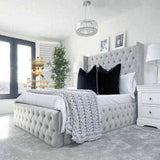 Myfitin WingBack Chesterfield Bed (Bespoke) - Myfitin Furniture