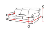 Hampton Chesterfield Grey Fabric 3+2 Seater Sofa Set