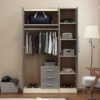 3 Door Combi Wardrobe With 3 Drawers and Mirror in High Gloss – White - Myfitin Furniture