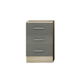 3 Draw Bed Sides – Available in High Gloss Grey, White and Black - Myfitin Furniture