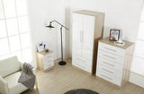 3 Draw Bed Sides – Available in High Gloss Grey, White and Black - Myfitin Furniture