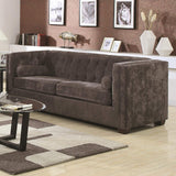 MyFitin Chesterfield Sofa with Track Arms Charcoal