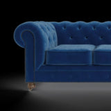 MyFitin Luxurious Chesterfield Navy Blue 2 Seater Sofa