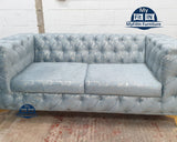 Galaxy Chesterfield Sofa in Silver Colour - Myfitin Furniture