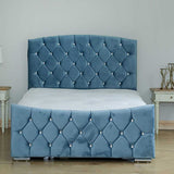 Half Moon Upholstered Bed With Mattress - Myfitin Furniture