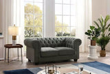 Hampton Chesterfield Grey Fabric 3+2 Seater Sofa Set - Myfitin Furniture