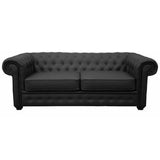 MyFitin 3+2 Black Chesterfield Sofa Set | Plush Fabric - Myfitin Furniture