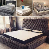Myfitin Chesterfield Plush Valvet Bed (Bespoke) - Myfitin Furniture
