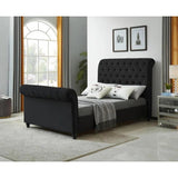 MyFitin Chesterfield Sleigh Bed (Bespoke) - Myfitin Furniture