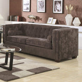 MyFitin Chesterfield Sofa with Track Arms Charcoal - Myfitin Furniture