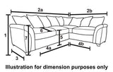 Myfitin corner sofa Left hand facing 2 seater - Myfitin Furniture