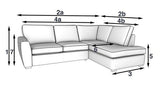 Myfitin corner sofa Left hand facing arm open end - Myfitin Furniture