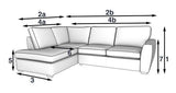Myfitin corner sofa Right hand facing arm open end - Myfitin Furniture