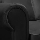 MyFitin Large Black Corner Sofa 230cm x 230cm | Plush Fabric High Back - Myfitin Furniture