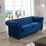 MyFitin Luxurious Chesterfield Navy Blue 2 Seater Sofa - Myfitin Furniture