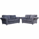 Myfitin Victoria soft velvet fixed back 3+2 seater sofa in grey (Bespoke) - Myfitin Furniture