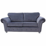Myfitin Victoria soft velvet fixed back 3+2 seater sofa in grey (Bespoke) - Myfitin Furniture