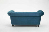 NEW Chesterfield Style Sofa Suite in Plush Velvet Fabric, 3+2 Seater in GREY