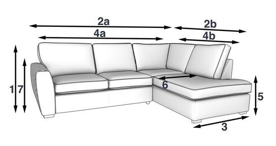 Myfitin corner sofa Left hand facing arm open end