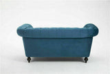 NEW Chesterfield Style Sofa Suite in Plush Velvet Fabric, 3+2 Seater in GREY - Myfitin Furniture