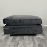 Park Lane Grey Velvet Chesterfield Corner Sofa - Myfitin Furniture