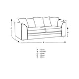 Standard Upholstery Material 3 Seater Sofa - Myfitin Furniture