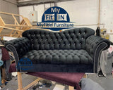 Myfitin Elegance Fix seating 3 seater sofa in Black Colour